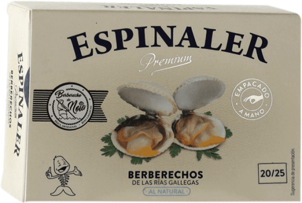 18,95 € Envío gratis | Conservas de Marisco Espinaler Berberechos Premium 20/25 Piezas