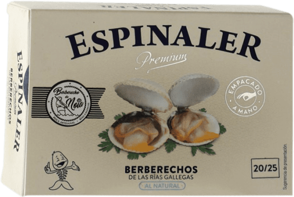 19,95 € | Conservas de Marisco Espinaler Berberechos Premium Espanha 20/25 Peças
