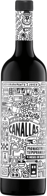8,95 € | 红葡萄酒 Antonio Arráez Canallas D.O. Valencia 巴伦西亚社区 西班牙 Tempranillo — 丹魄, Monastrell — 莫纳斯特雷尔 75 cl