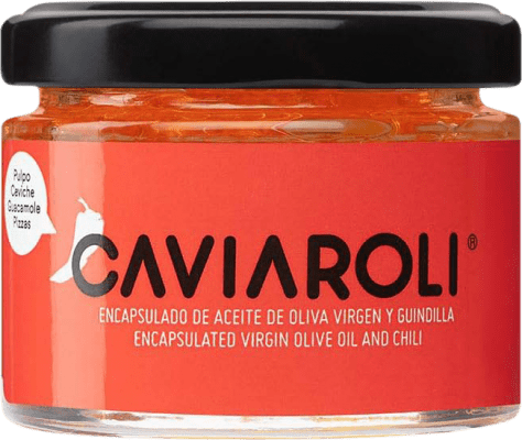 Conservas Vegetales Caviaroli Caviar de Aceite de Oliva Virgen Extra Encapsulado con Guindilla