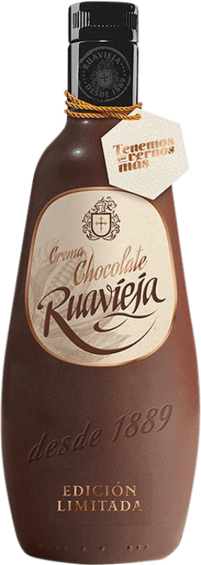 13,95 € Free Shipping | Liqueur Cream Rua Vieja Ruavieja Chocolate Galicia Spain Bottle 70 cl