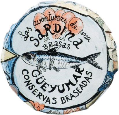 Conserves de Poisson Güeyu Mar Colas de Sardina