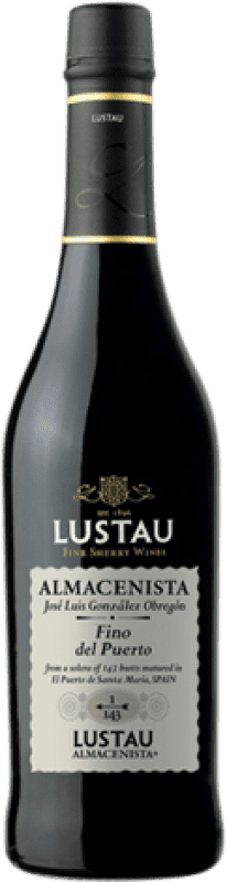 35,95 € Kostenloser Versand | Verstärkter Wein Lustau Almacenista José Luis González Obregón Fino del Puerto D.O. Jerez-Xérès-Sherry Medium Flasche 50 cl