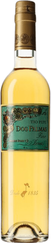 67,95 € Free Shipping | Fortified wine González Byass Fino Dos Palmas D.O. Jerez-Xérès-Sherry Medium Bottle 50 cl