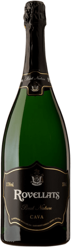 33,95 € 送料無料 | 白スパークリングワイン Rovellats ブルットの自然 D.O. Cava マグナムボトル 1,5 L