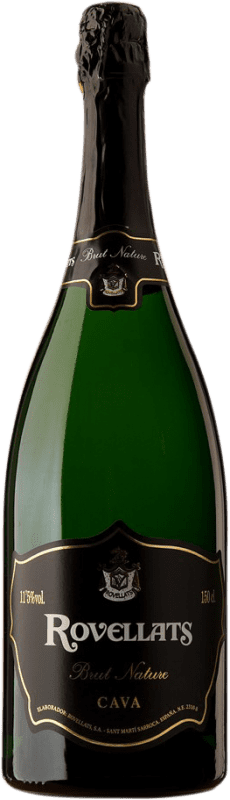 33,95 € | 白スパークリングワイン Rovellats ブルットの自然 D.O. Cava スペイン Macabeo, Xarel·lo, Parellada マグナムボトル 1,5 L