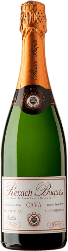 Бесплатная доставка | Белое игристое Rexach Baques Природа Брута D.O. Cava Испания Macabeo, Xarel·lo, Parellada 75 cl