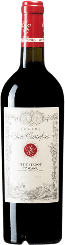 Kostenloser Versand | Rotwein San Cristoforo I.G.T. Toscana Toskana Italien Petit Verdot 75 cl