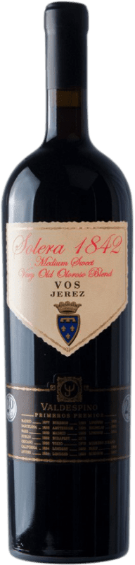 Kostenloser Versand | Verstärkter Wein Valdespino Oloroso Dulce Solera 1842 V.O.S. Vinum Optimum Signatum Very Old Sherry D.O. Jerez-Xérès-Sherry Andalusien Spanien Palomino Fino, Pedro Ximénez Magnum-Flasche 1,5 L