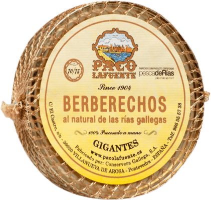 33,95 € | Conserves de Fruits de Mer Conservera Gallega Paco Lafuente Berberechos Gigantes Galice Espagne 70/75 Pièces