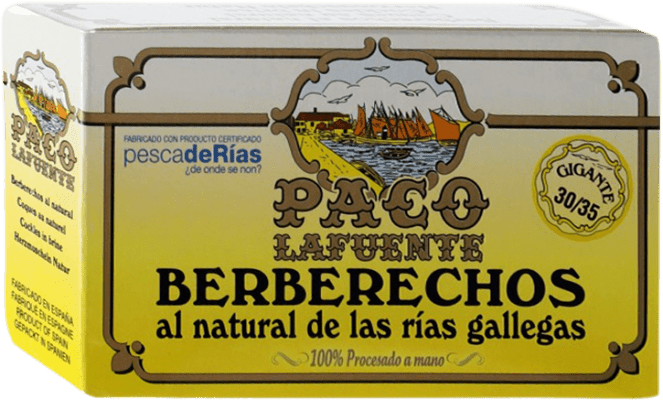 13,95 € Free Shipping | Conservas de Marisco Conservera Gallega Paco Lafuente Berberechos 30/35 Pieces