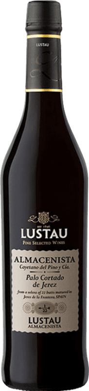 Kostenloser Versand | Verstärkter Wein Lustau Almacenista Cayetano del Pino y Cía Palo Cortado D.O. Jerez-Xérès-Sherry Andalusien Spanien Palomino Fino Medium Flasche 50 cl