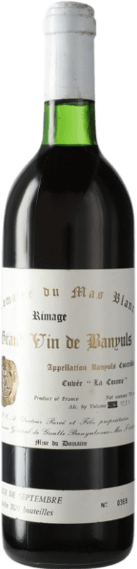 Kostenloser Versand | Rotwein Mas Blanc Rimage la Coume 1989 A.O.C. Côtes du Roussillon Languedoc-Roussillon Frankreich Grenache 75 cl