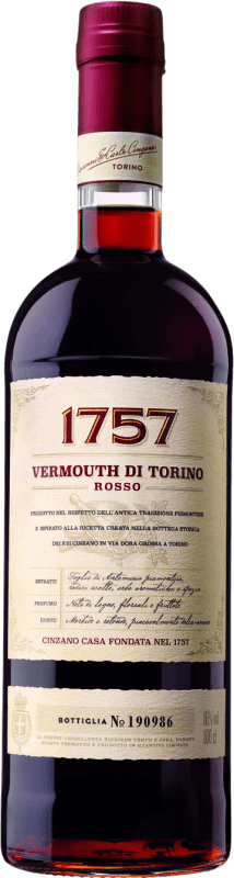 21,95 € Spedizione Gratuita | Vermut Cinzano Torino Rosso 1757
