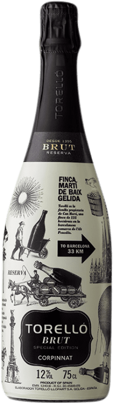 14,95 € Free Shipping | White sparkling Torelló Special Edition Brut Corpinnat Spain Macabeo, Xarel·lo, Parellada Bottle 75 cl