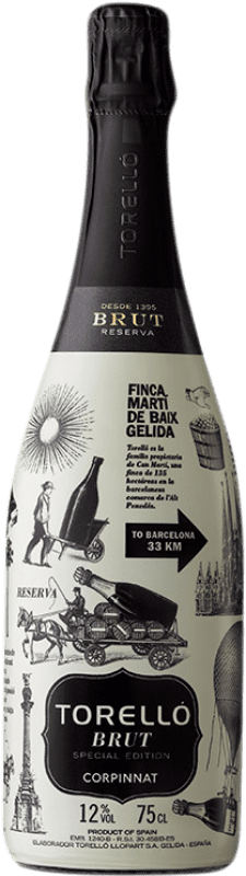 29,95 € Spedizione Gratuita | Spumante Bianco Torelló Brut Edizione Limitata Riserva Corpinnat