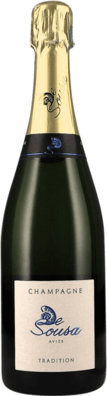 Kostenloser Versand | Weißer Sekt De Sousa Tradition Brut A.O.C. Champagne Champagner Frankreich Spätburgunder, Chardonnay, Pinot Meunier 75 cl