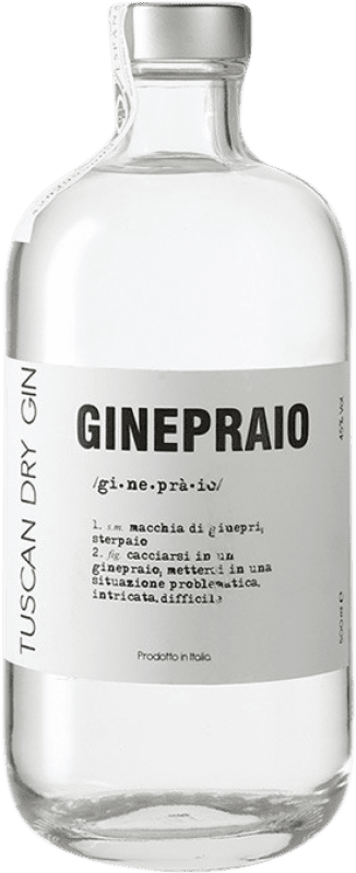 Free Shipping | Genever Gin Ginepraio Tuscan Italy Eco — Organic Medium Bottle 50 cl