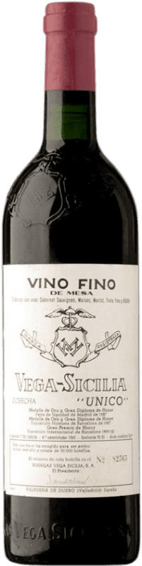 839,95 € Free Shipping | Red wine Vega Sicilia Único Gran Reserva 1965 D.O. Ribera del Duero Castilla y León Spain Tempranillo, Cabernet Sauvignon Bottle 75 cl