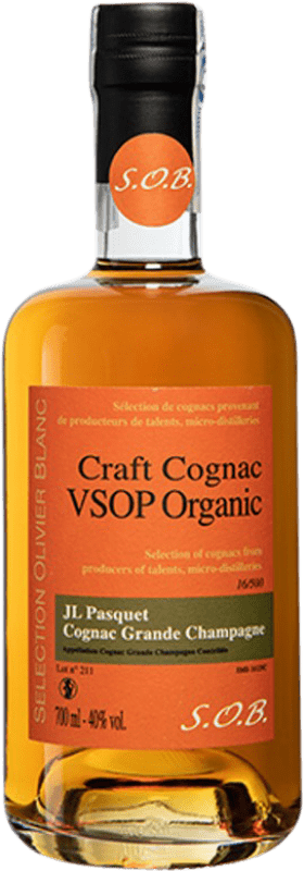 Envio grátis | Cognac Conhaque S.O.B. Craft J.L. Pasquet Grande Champagne Very Superior Old Pale VSOP Organic A.O.C. Cognac França 70 cl