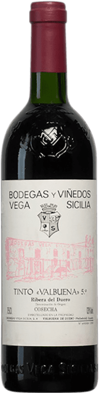 178,95 € | Red wine Vega Sicilia Valbuena 5º Año 1989 D.O. Ribera del Duero Castilla y León Spain Tempranillo, Merlot, Malbec 75 cl