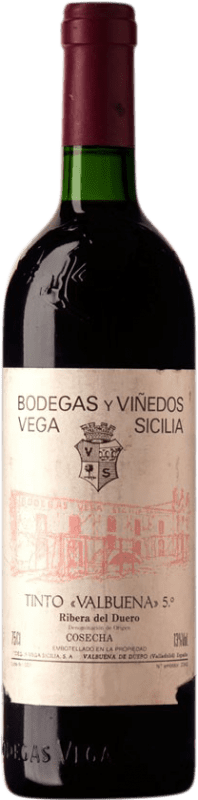184,95 € | Vino tinto Vega Sicilia Valbuena 5º Año 1988 D.O. Ribera del Duero Castilla y León España Tempranillo, Merlot, Malbec 75 cl