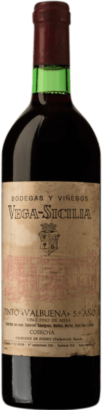 186,95 € | Красное вино Vega Sicilia Valbuena 5º Año 1979 D.O. Ribera del Duero Кастилия-Леон Испания Tempranillo, Merlot, Malbec 75 cl