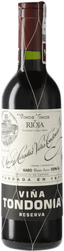 16,95 € Free Shipping | Red wine López de Heredia Viña Tondonia Reserve D.O.Ca. Rioja Half Bottle 37 cl