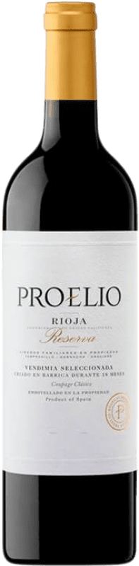 Kostenloser Versand | Rotwein Proelio Vendimia Seleccionada Reserve D.O.Ca. Rioja La Rioja Spanien Tempranillo, Grenache, Graciano 75 cl