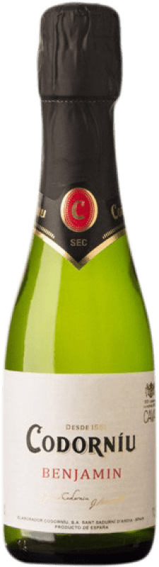 Envio grátis | Caixa de 3 unidades Espumante branco Codorníu Benjamín Brut D.O. Cava Catalunha Espanha Macabeo, Xarel·lo, Parellada Garrafa Pequena 20 cl