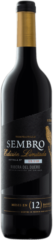19,95 € Kostenloser Versand | Rotwein Iberian Sembro Limitierte Edition Crianza — Kurze Fassreifung D.O. Ribera del Duero