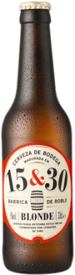 Envoi gratuit | Bière Sherry Beer 15&30 Blonde Barrica Chêne Andalousie Espagne Bouteille Tiers 33 cl