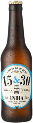 Envoi gratuit | Bière Sherry Beer 15&30 India Barrica Chêne Andalousie Espagne Bouteille Tiers 33 cl