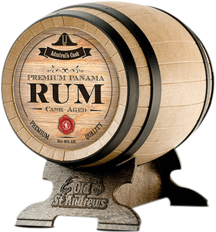 Free Shipping | Rum Old St. Andrews Admiral's Cask Premium Panama Rum Cask Aged Barrel Scotland Panama 70 cl