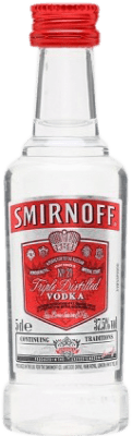 Vodka Boîte de 12 unités Smirnoff Pet Bouteille Miniature 5 cl