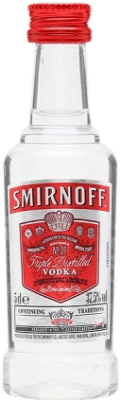 Wodka 12 Einheiten Box Smirnoff Pet Miniaturflasche 5 cl