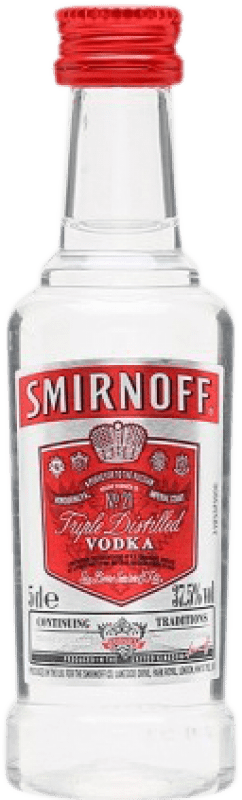 36,95 € | Коробка из 12 единиц Водка Smirnoff Российская Федерация Мини-бутылка 5 cl PET — ПЭТ