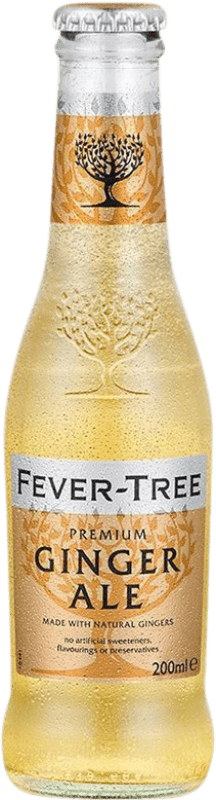 Envio grátis | Caixa de 4 unidades Refrescos e Mixers Fever-Tree Ginger Ale Reino Unido Garrafa Pequena 20 cl