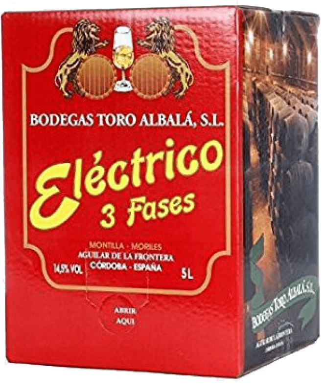 免费送货 | 加强葡萄酒 Toro Albalá Eléctrico 3 Fases Sin Filtrar — 未过滤 D.O. Montilla-Moriles 西班牙 Palomino Fino Bag in Box — 盒中袋 5 L