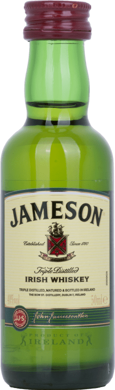 Kostenloser Versand | 12 Einheiten Box Whiskey Blended Jameson Cristal Irland Miniaturflasche 5 cl