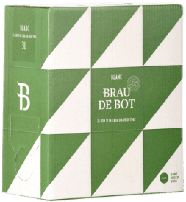 7,95 € Бесплатная доставка | Белое вино Sant Josep Brau de Bot Blanco D.O. Catalunya Bag in Box 3 L