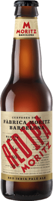 Bier 12 Einheiten Box Moritz Red Ipa Drittel-Liter-Flasche 33 cl