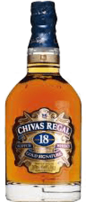 Envio grátis | Caixa de 6 unidades Whisky Blended Chivas Regal Reino Unido 18 Anos Garrafinha Miniatura 5 cl Vidro