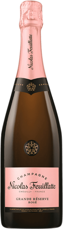 42,95 € | ロゼスパークリングワイン Nicolas Feuillatte Rose Brut グランド・リザーブ A.O.C. Champagne シャンパン フランス 75 cl