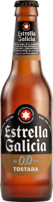 Beer Estrella Galicia Tostada 0,0 Small Bottle 25 cl Alcohol-Free