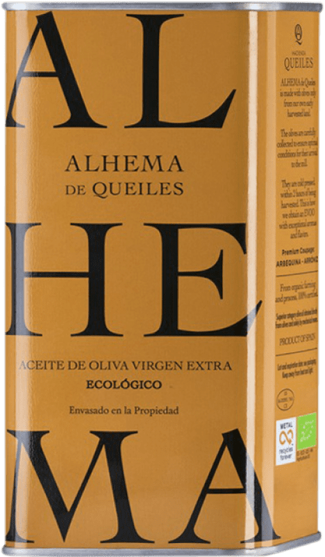 Kostenloser Versand | Olivenöl Alhema de Queiles E-NOL Extra Nativ Spanien Medium-Dose 1 L