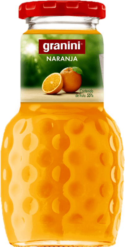 37,95 € | Boîte de 24 unités Jus Granini Espagne Petite Bouteille 20 cl Naranja — Orange