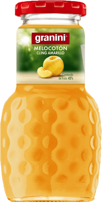 免费送货 | 盒装24个 果汁 Granini 西班牙 小瓶装 20 cl Melocotón — 桃子