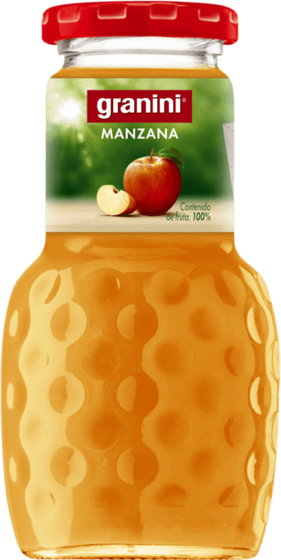 Envio grátis | Caixa de 24 unidades Refrescos e Mixers Granini Manzana 100% Exprimido con Pulpa Espanha Garrafa Pequena 20 cl