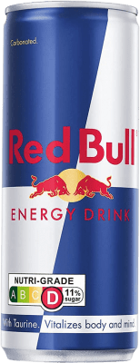 71,95 € 免费送货 | 盒装24个 饮料和搅拌机 Red Bull Energy Drink 铝罐 33 cl